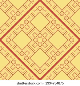 Art Deco seamless vintage wallpaper pattern. Geometric decorative background. Vector illustration.