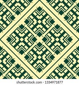 Art Deco seamless vintage wallpaper pattern. Geometric decorative background. Vector illustration.