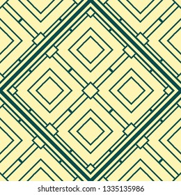 Art Deco seamless vintage wallpaper pattern. Geometric decorative background. Vector illustration.