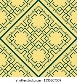 Art Deco seamless vintage wallpaper pattern. Geometric decorative background. Vector illustration.