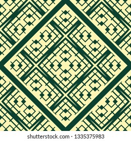 Art Deco seamless vintage wallpaper pattern. Geometric decorative background. Vector illustration.