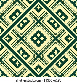 Art Deco seamless vintage wallpaper pattern. Geometric decorative background. Vector illustration.