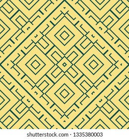 Art Deco seamless vintage wallpaper pattern. Geometric decorative background. Vector illustration.