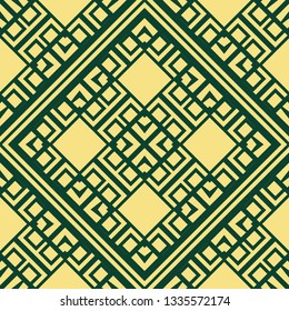 Art Deco seamless vintage wallpaper pattern. Geometric decorative background. Vector illustration.