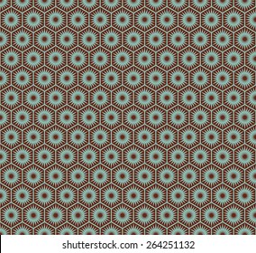 Art Deco seamless vintage wallpaper pattern with copper color