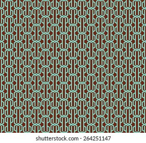 Art Deco seamless vintage wallpaper pattern with copper color