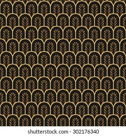 Art Deco seamless vintage wallpaper pattern.