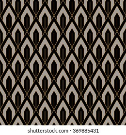 Art Deco seamless vintage wallpaper pattern. Geometric vector decorative pattern.