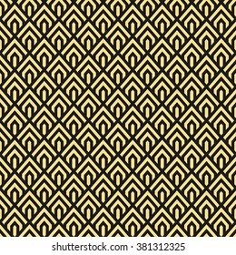 Art Deco seamless vintage wallpaper pattern. Geometric decorative pattern.