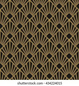 Art Deco seamless vintage wallpaper pattern