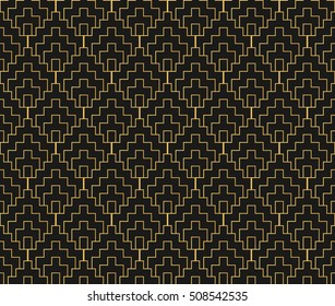 Art Deco seamless vintage wallpaper pattern. Geometric decorative background