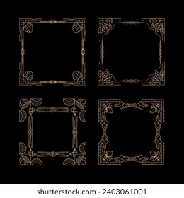 Art Deco Square Frame Illustration