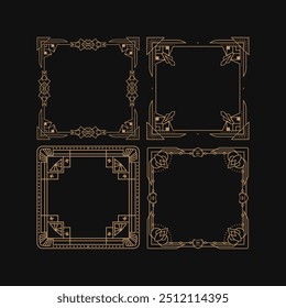 Ilustração de Quadro Quadrado Art Deco