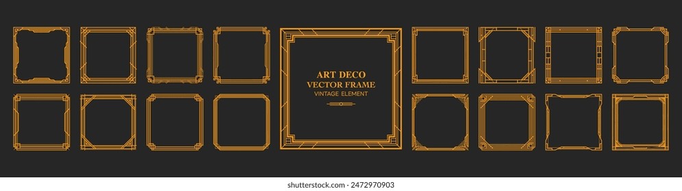 Art Deco marco oro