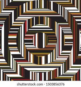 Fondo de estilo Art Deco con formas de cruzamiento geométrico con brillo de oro, círculos, rectángulos, líneas, cuadrados, patrón de cosecha Art Nouveau, Partido retro de los años 20 