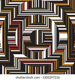 Art Deco Style Background with Gold Glitter Geometric Crossing Shapes, Circles, Rectangles, Lines, Squares, Art Nouveau Vintage Pattern, Retro Party 1920's 
