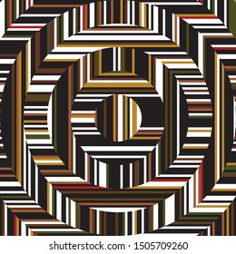 Art Deco Style Background with Gold Glitter Geometric Crossing Shapes, Circles, Rectangles, Lines, Squares, Art Nouveau Vintage Pattern, Retro Party 1920's 
