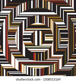 Fondo de estilo Art Deco con formas de cruzamiento geométrico con brillo de oro, círculos, rectángulos, líneas, cuadrados, patrón de cosecha Art Nouveau, Partido retro de los años 20 
