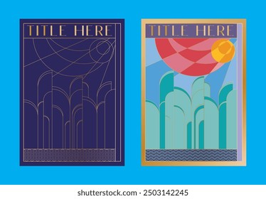 Art Deco style cover design artwork