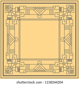 An Art Deco style frame in vector format.