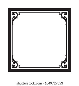 art deco style frame vector