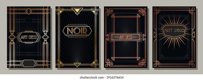 Art Deco Style Frames, Backgrounds, Cover, Poster Templates