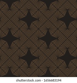 Art Deco style geometric patterns in shades of brown colours.
