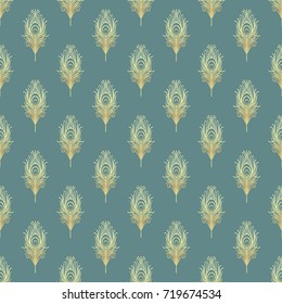 Art deco style geometric seamless pattern in black and gold. Vector illustration. Roaring 1920's design. Jazz era inspired . 20's. Vintage Fabric, textile, wrapping paper, wallpaper. Retro hand drawn.