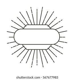 art deco style linear label