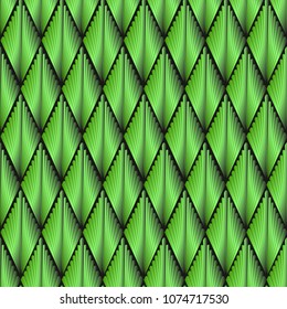 Art Deco style seamless pattern green texture
