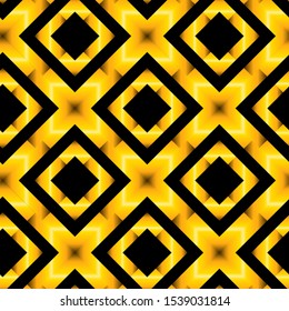 Art deco style seamless pattern with geometric shapes. Golden vintage wallpaper. Gold and black texture.