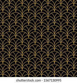 Art Deco style seamless pattern design. Pattern tile is included in the swatches panel.