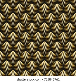 Art Deco style seamless pattern golden texture
