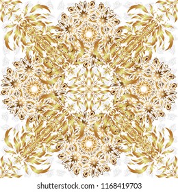 Art deco style, trendy vintage design element. Vector gold grill on a white background. Beautiful artdeco template with elements in gold gradient. Golden abstract geometric seamless pattern.