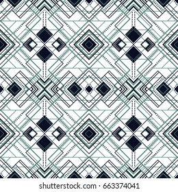 Art deco styled geometric seamless pattern