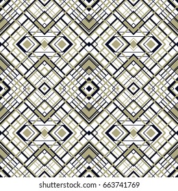Art deco styled geometric seamless pattern