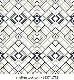 Art deco styled geometric seamless pattern