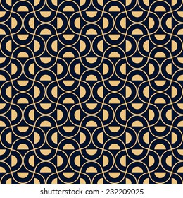 art deco styled, seamless half circle pattern