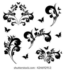 art deco swirls