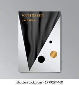 Art Deco template golden black luxury, A4 page, menu, card, modern invitation, Moon stars and city lights in a Art Deco, Art Nuevo Gatsby style, beautiful background 