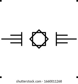 Art deco text divider in outline style
