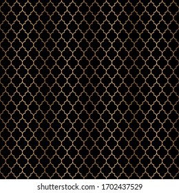 Art deco trellis Linien nahtlose Muster Vektorillustration Grafikdesign. Schwarze und goldene geometrische Art Deco Tapete Inneneinrichtung Wiederholung Muster dünne Linien. Vintage luxuriöser Stil.