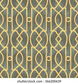 Art deco trellis pattern seamless vector background tile
