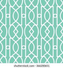 Art deco trellis pattern seamless vector background tile
