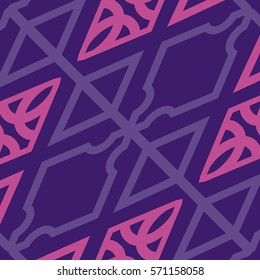 Art Deco Trellis Pink & Purple