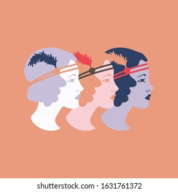 ART Deco vector illustration in eps 10 format. Suitable for use at a retro party as: flyer, invitation, poster and other.