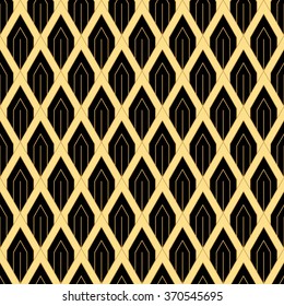 Art Deco vector seamless vintage wallpaper pattern. Geometric decorative pattern.