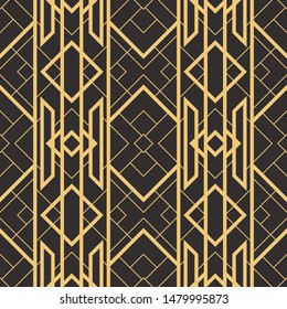 Art Deco vector semless pattren. Vintage decorative geometric background, wallpaper, etc.