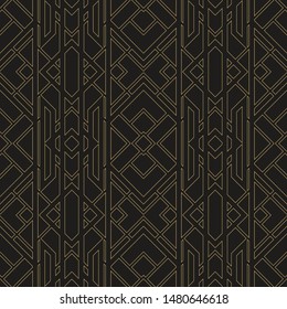 Art Deco vector semless pattren. Vintage decorative geometric background, wallpaper, etc.