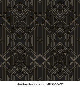 Art Deco vector semless pattren. Vintage decorative geometric background, wallpaper, etc.